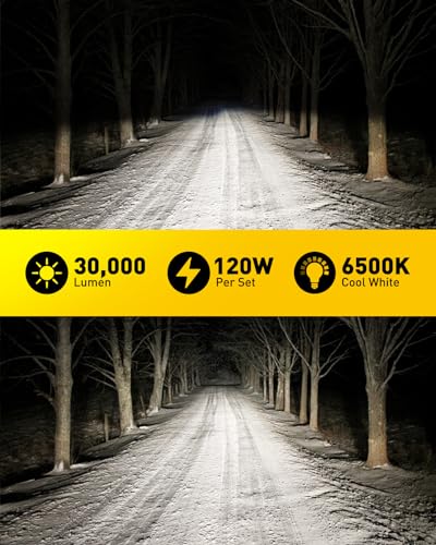 Image of AUXITO 9012 /HIR2 Light Bulbs, 60000LM 6500K Cool White, Long Lifespan, Canbus Ready, HIR2 /9012 Plug and Play Halogen Replacement for Fog Lights, Pack of 2