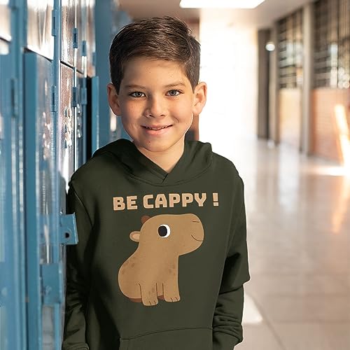 Be Cappy Kids' Hoodie - Capybara Inspired Apparel - Animal Lover Gift3
