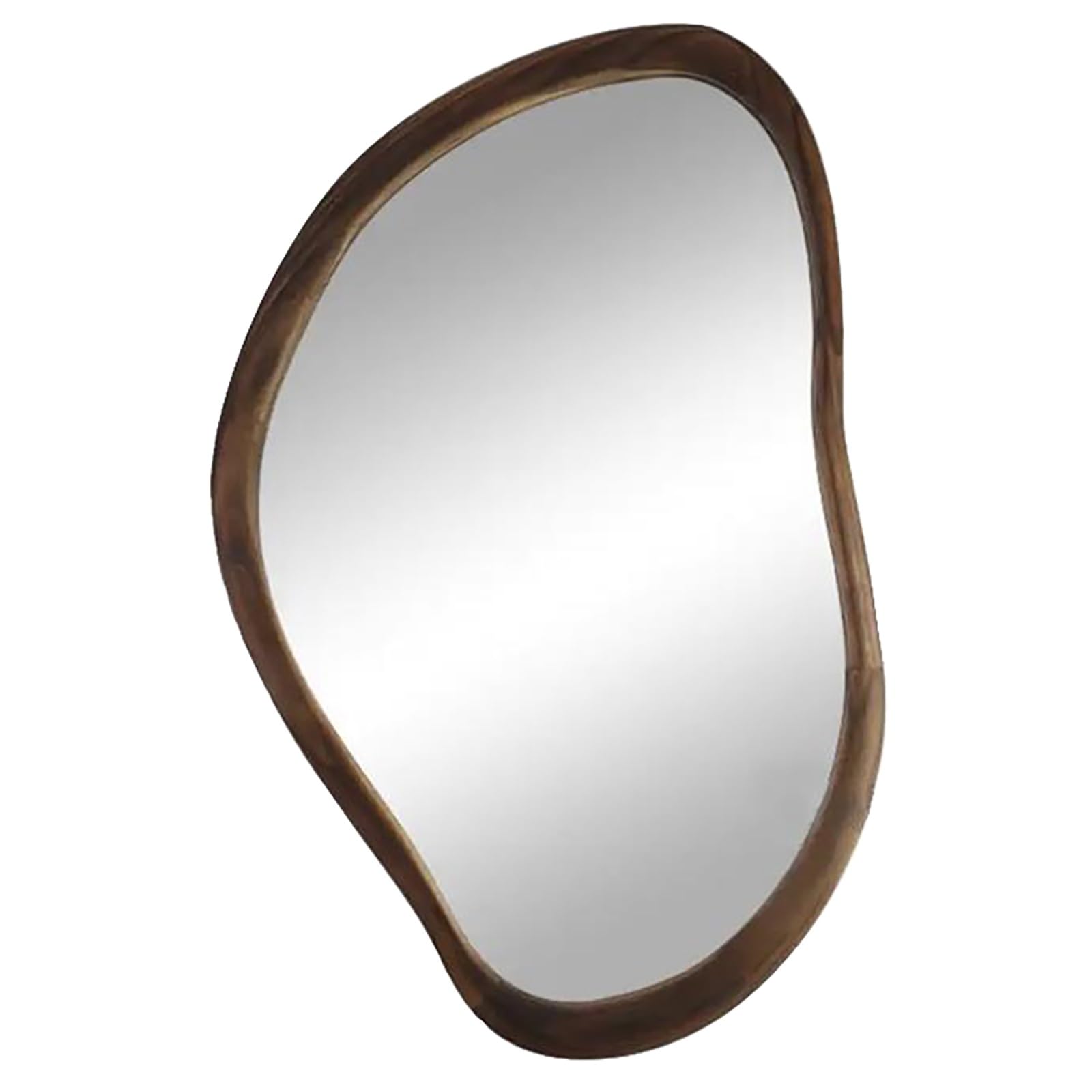 Miroir de salle de bain irrégulier haut de gamme en bois noir
