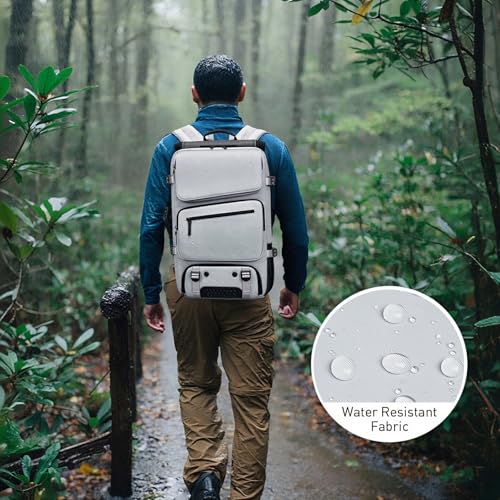 Mochila de viaje expandible para portátil para avión gris miniatura 4
