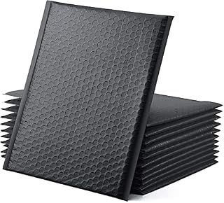 AHUNTTER 80 Pack A6 Black 102mm x 178mm (4x7 Inch) Poly Bubble Mailers Padded Envelopes Bubble Lined Poly Mailer Self-Seal for Packaging Shipping Mailing - Small Size