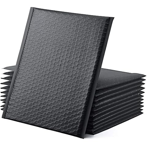 AHUNTTER 30 Pack Poly Bubble Mailers A4 Black 254 x 330mm (10x13 Inch) Padded Envelopes Bubble Lined Poly Mailer Self-Seal for Packaging Shipping Mailing Cover