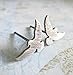 The Flying Raven Crow Bird Stud Earrings Antiqued Sterling Silver Handmade in USA