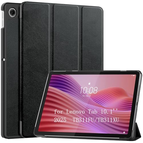 Vakarey Funda para Lenovo Tab 2025 10.1 Pulgadas - Ultrafina Inteligente Funda Tablet para Lenovo Tab TB311FU,Negro
