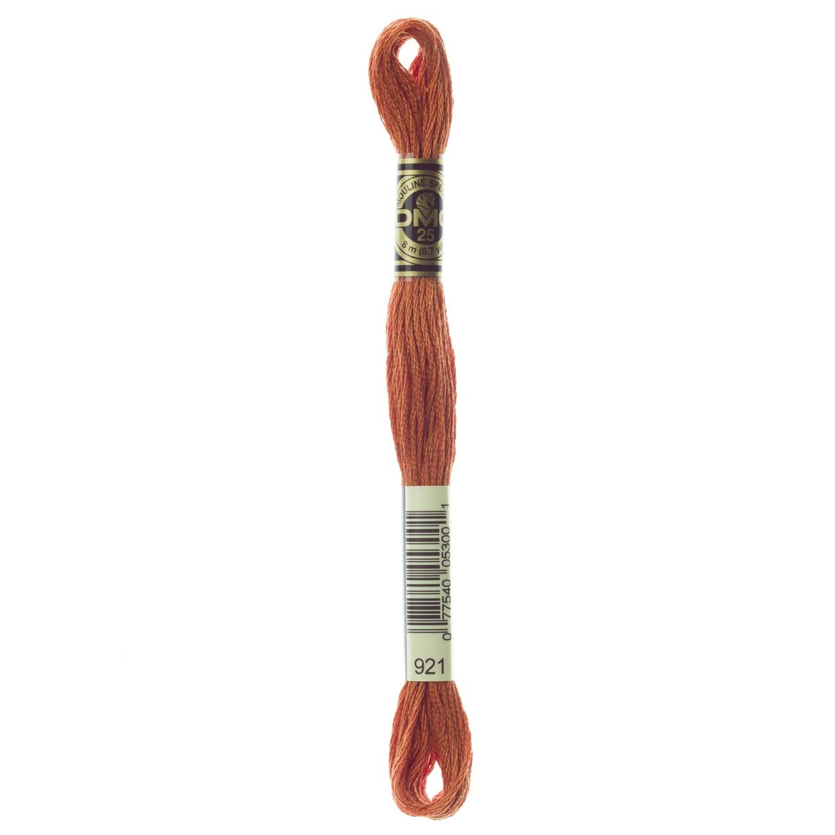 DMC Embroidery Floss Mouline Stranded Cotton Thread for Hand Embroidery and Sewing - Colour No: 921-3 x 8m Skeins — image 1