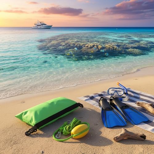 Mochila seca impermeable grado marino en PVC con cierre enrollable hermético y cuerda de alta visibilidad para ubicación rápida, apta para navegación, kayak, visitas a la playa y piscina, capacidad 10L miniatura 7