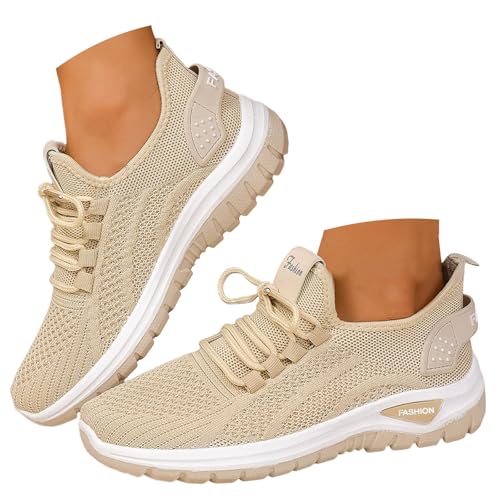 Zapatillas gym mujer transpirables con malla ligera y cordones para verano