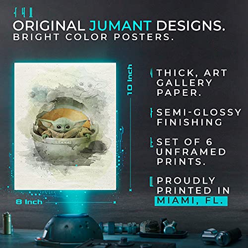 Mandalorian Poster Set Unframed 8X10 Inch - Star Wars Wall Art - Star Wars Movie Posters Bedroom Decor #TOP2