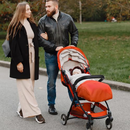 Image of Kisangel Replacement Adjustable Detachable PU Leather Baby Stroller Bumper Handle, Armrest Crossbar for Umbrella Stroller Handle Extender, 15.35 x 13.58 x 1.96 Inches