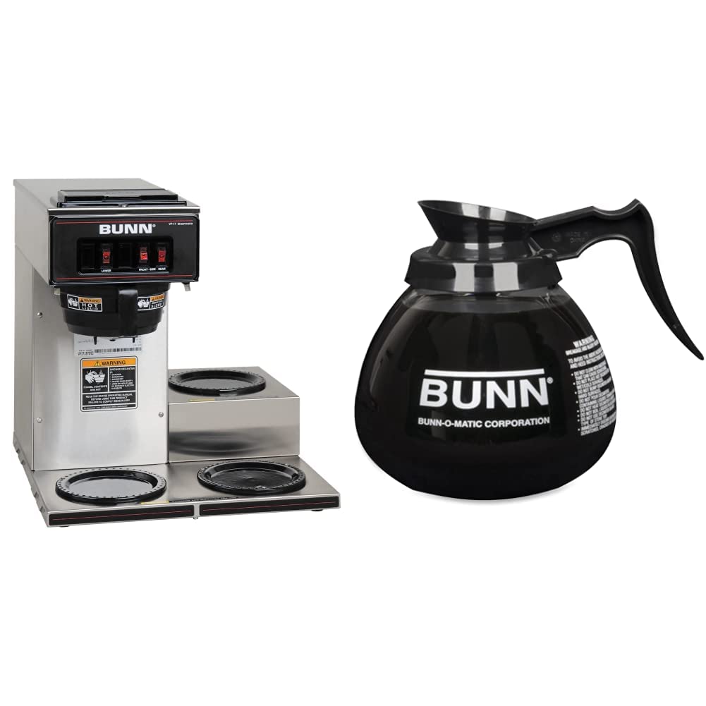 BUNN VP17-3 12-Cup Pourover Coffee Maker 12-Cup Glass Coffee Decanter