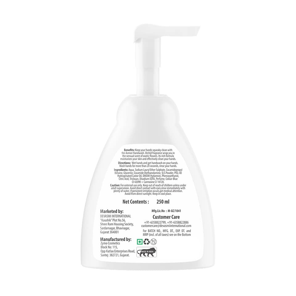 Image of Orchid Foaming Handwash, Cruelty & Paraben Free, Laboratory tested, For All Skin Type (250ML)