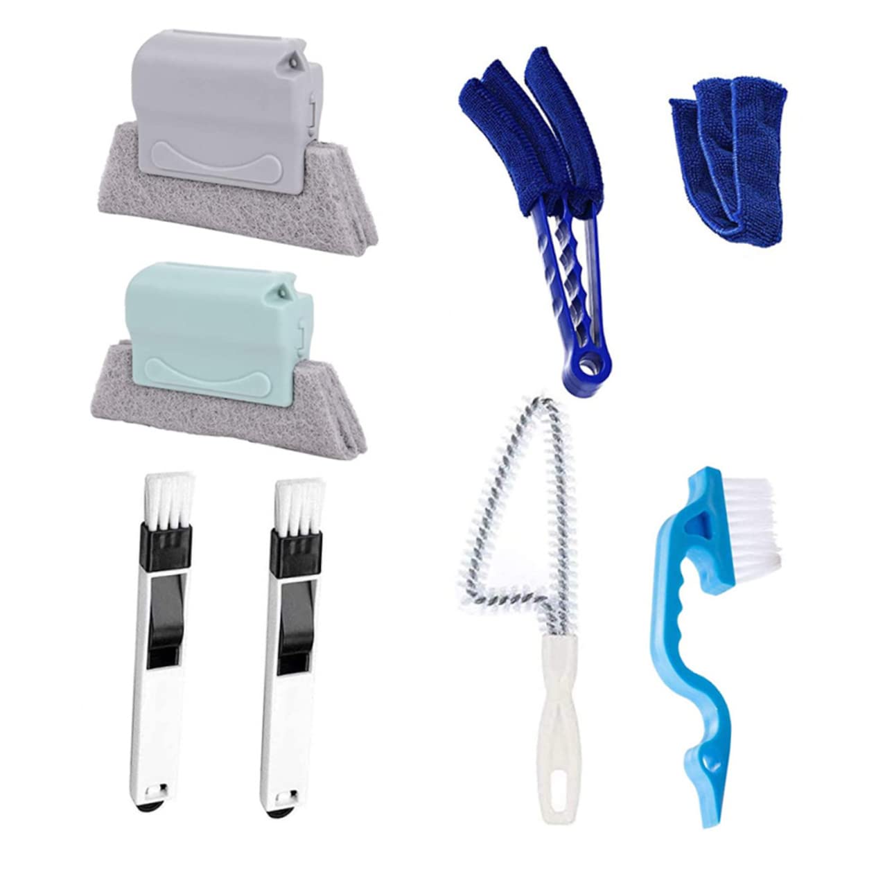 8piezas Cepillos para Limpiar Persianas y Ventanas Cepillos De Mano para Limpieza De Esquinas y Ranuras para Ventilación De Aire Acondicionado Limpiador De Teclados Plumero para Co