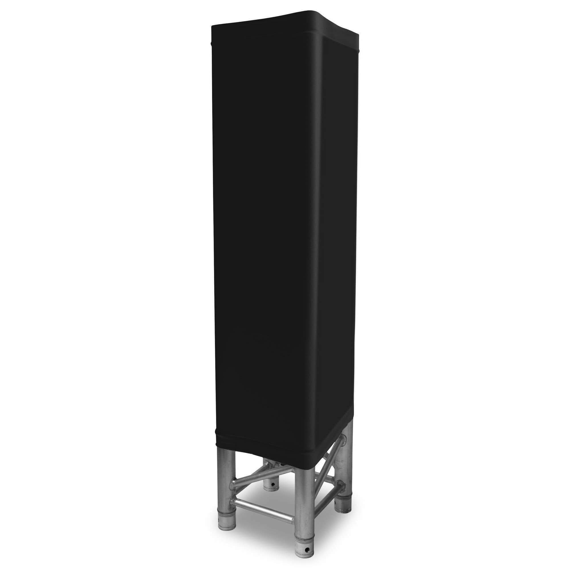 BeamZ LTS10B - Traversenhusse, Verkleidung für Traversen in schwarz, Husse für 1 Meter Traversen 30x30cm, Abdeckung, Trusscover, Traversenabdeckung, Verkleidung, Stretch Cover