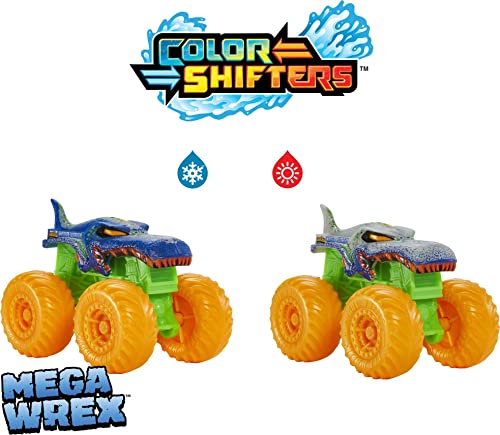 image for Hot Wheels Monster Trucks Color Reveal 2-Pack & Clip-On Water Tank, 2 