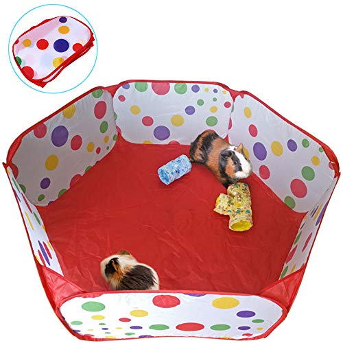 Oncpcare Pet Parque de Juegos para Animales pequeños, pequeños Animales Valla de cobaya, Jaula de Conejo, Parque de Viaje, área de Juegos para Interior y Exterior para Chinchilla, Conejo, ratsss