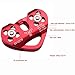 pasway Tandem Speed Dual Pulley Zip Line Trolley 30KN with Climbing Mountaineering Buckle Carabiner (A - Red)