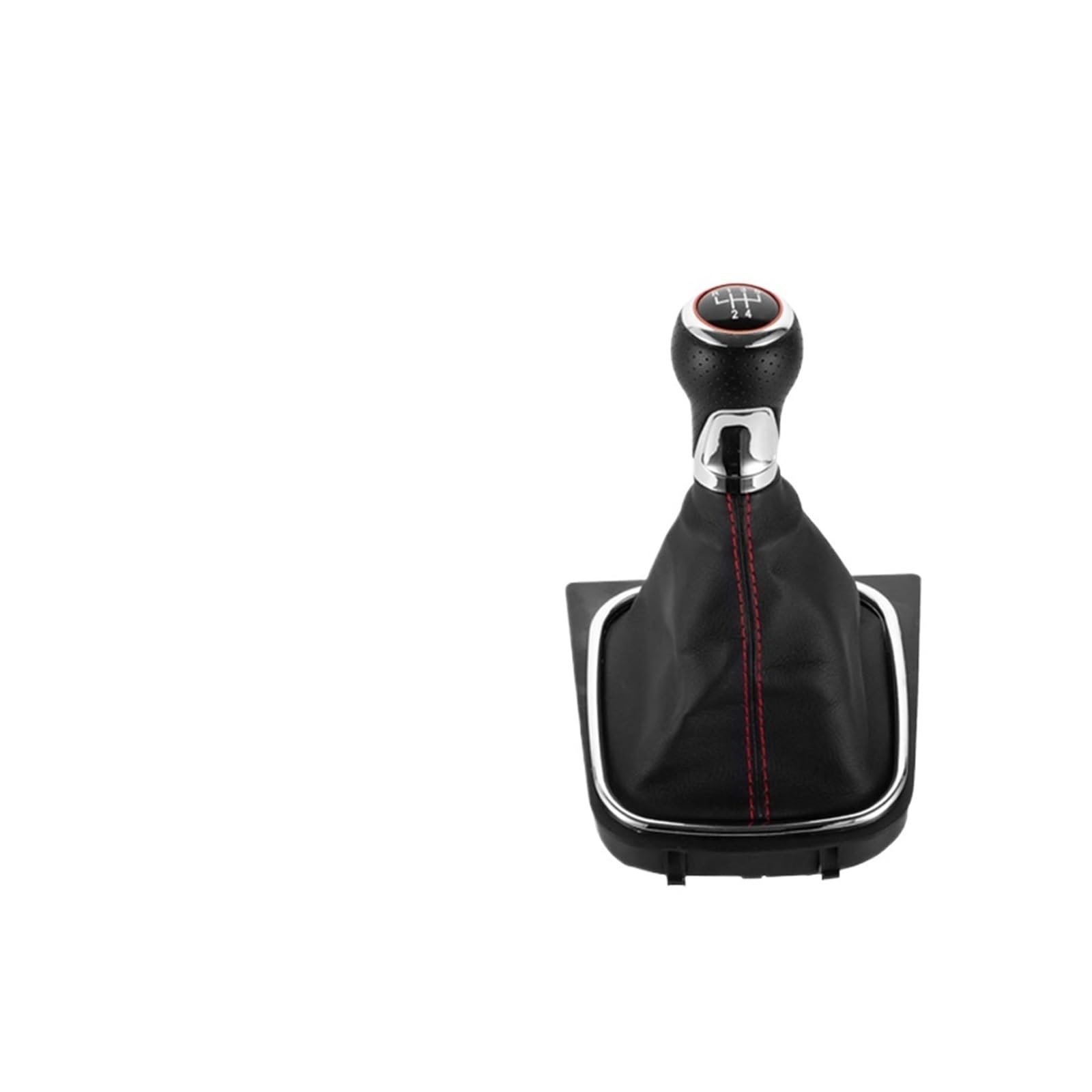 Rbevcrr Red 5 Speed Car Shift Lever Knob For Vw For Golf 5/6 Mk5 Mk6 For Scirocco (2009) 5/6 Speed Gear Shift Knob Leather Stick Shifter Pen(Red 5 Speed)