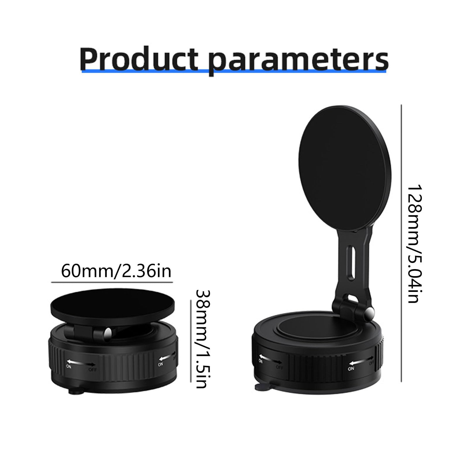 XAGMODSHN 360 Supporto per Telefono Magnetico Rotante con Tappuca Aspirazione 360 ​​Regolazione Cellulare Angoli Visualizzazione Ottime Telefono Magnetico Auto