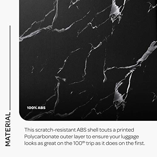 American Tourister Moonlight Hardside Expandable Luggage With Spinner Wheels, Black Marble, Checked-Medium 24-Inch #TOP4