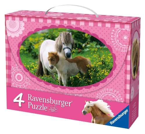 Ravensburger 07204 - Traumhafte Pferde - 2 x 64 Teile / 2 x 81 Teile Puzzlekoffer