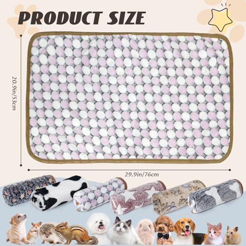 Yedsintu 6 Pcs Washable Guinea Pig Blankets Absorbent Animal Fleece Bedding Waterproof Cage Liners Reusable Pet Pee Pad Sleep Mat Pad Cover For Hamster Ferret Rabbit Chinchilla Hedgehog thumb #1
