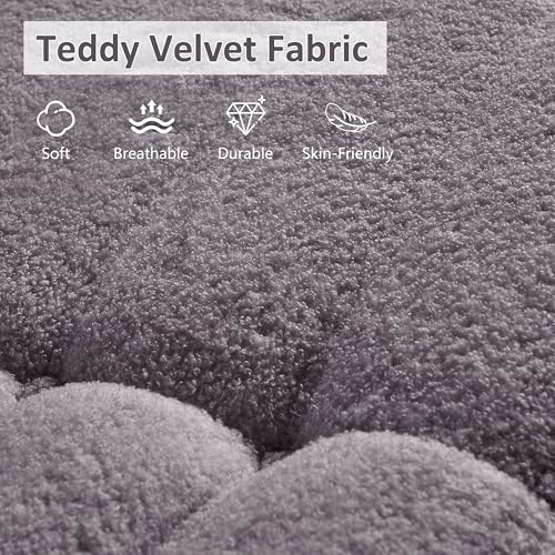 Image of Bean Bag Chairs for Adults, Memory Foam Reading Bean Bag Sofa Chair with Faux Fur Filler, Fireside Floor Gaming Chairs for Living Room, Bedroom and Office (Gray, Single)