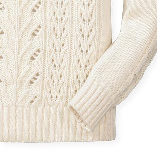 Image of Hope & Henry Girls' Cable Knit Raglan Turtleneck Sweater