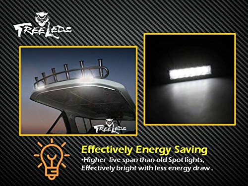 Tree Leds Marine Led Light Spreader T-Top Deck Light Spreader Beam Cold White (Set Of 2) #TOP6