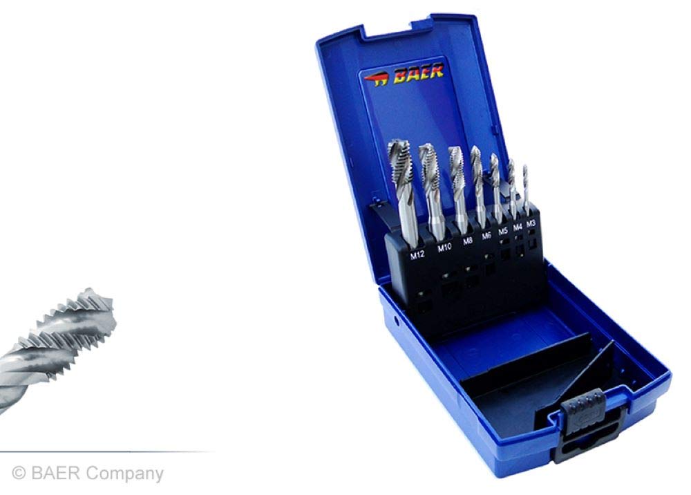 BAER Jeu de tarauds M3 -M12 HSSG : tarauds pour machine Trou borgne : M 3-12 | Taraudage