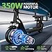 NAVIC Electric Scooter, 350W/500W Motor, 19/22 Mph, Max 22/25/27/49Miles Range, Foldable E Scooter for Adults with App（8.5''-19MPH-APP）