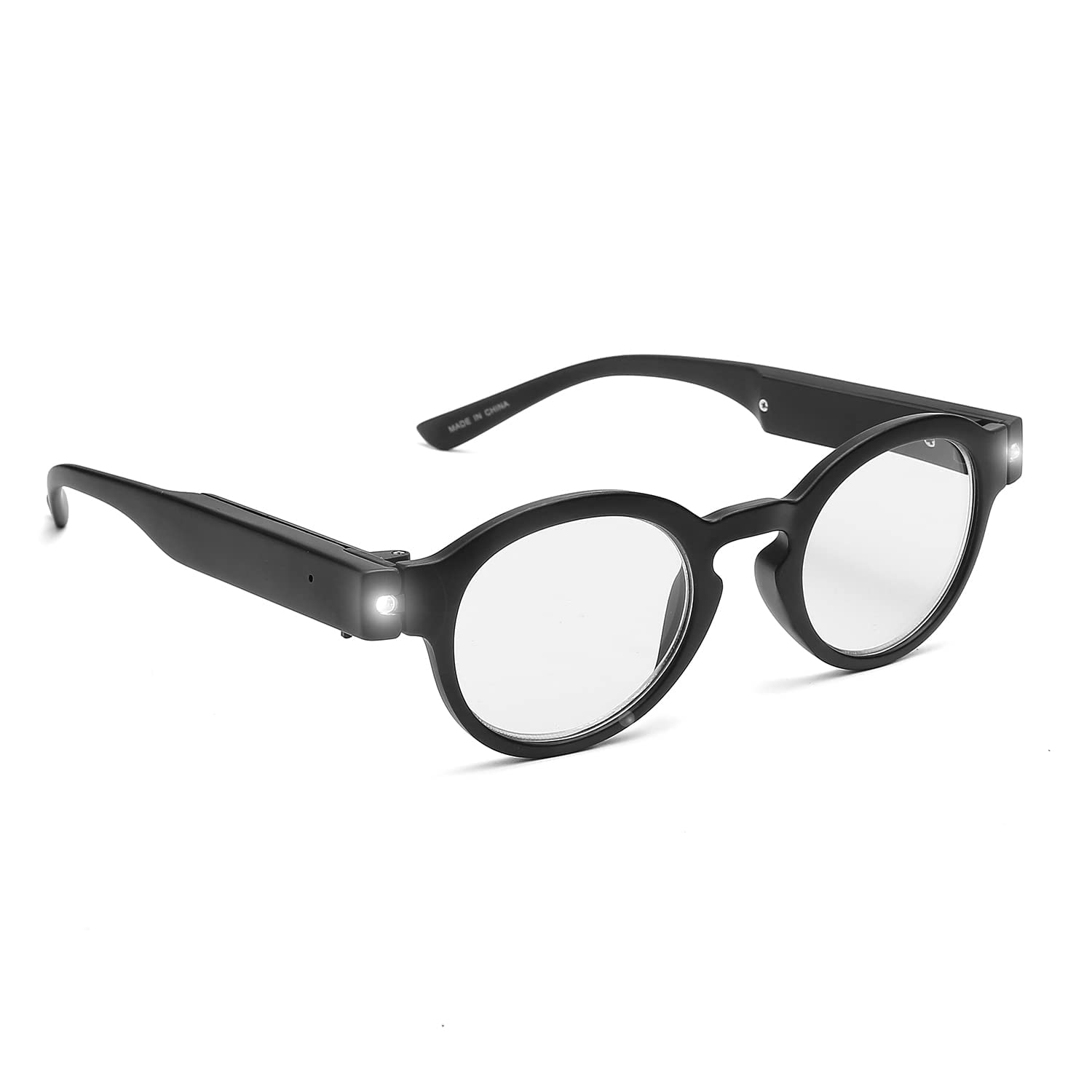 OKH Reading Glasses with Light, Rechargeable LED Lighted Readers, Anti Blue Light, Bright Clear Vision for Night Reading