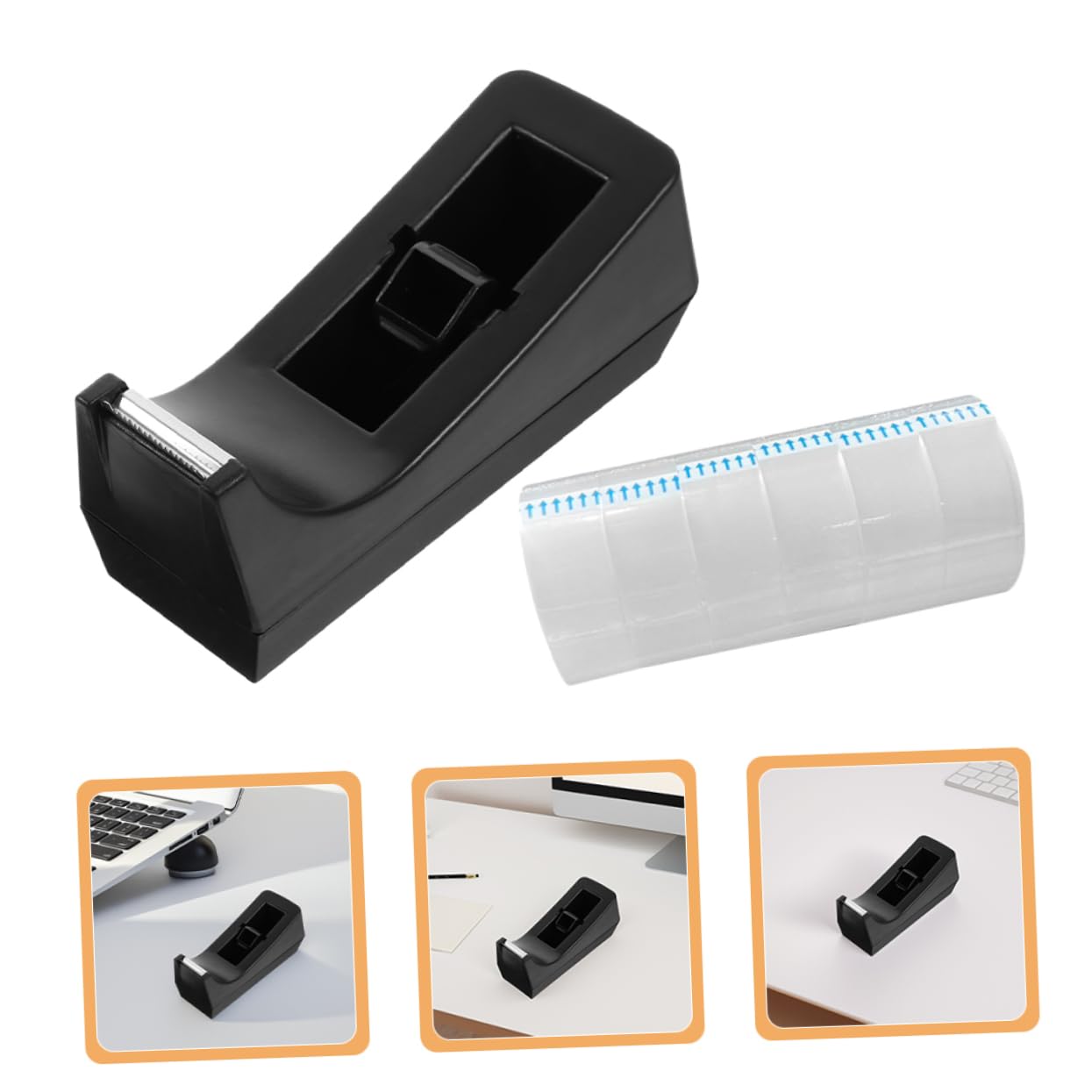 NUOBESTY Robusto Dispenser Per Nastro Adesivo Supporto Estetico Da Scrivania Per Un Rapido Accesso Al Nastro in Ufficio E A Casa