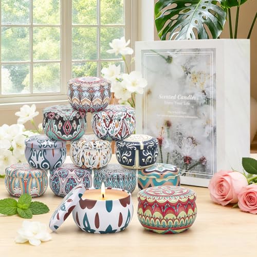 Image of Scented Candles Gift Set, 12 Pack Soy Wax Aromatherapy Candles