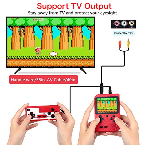 RegeMoudal Handheld Game Console, Retro Mini Game Player, 400 Classical FC Games, Built-in 800mAh Rechargeable Battery, Support for Connecting TV & 2 Players - Thumbnail 4