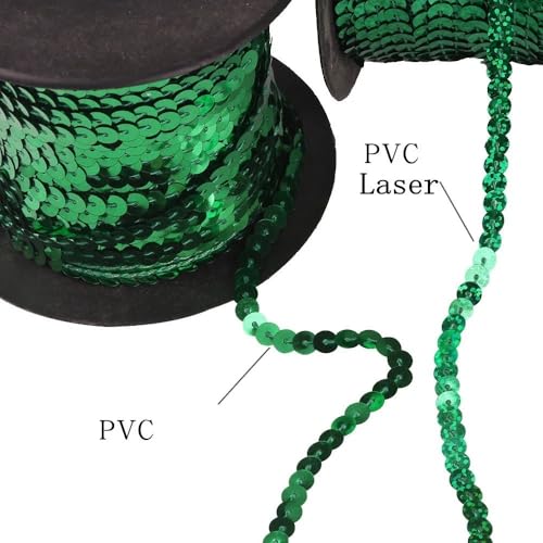 Cinta plana de lentejuelas 6 mm tiras de lentejuelas amarillas para manualidades 5