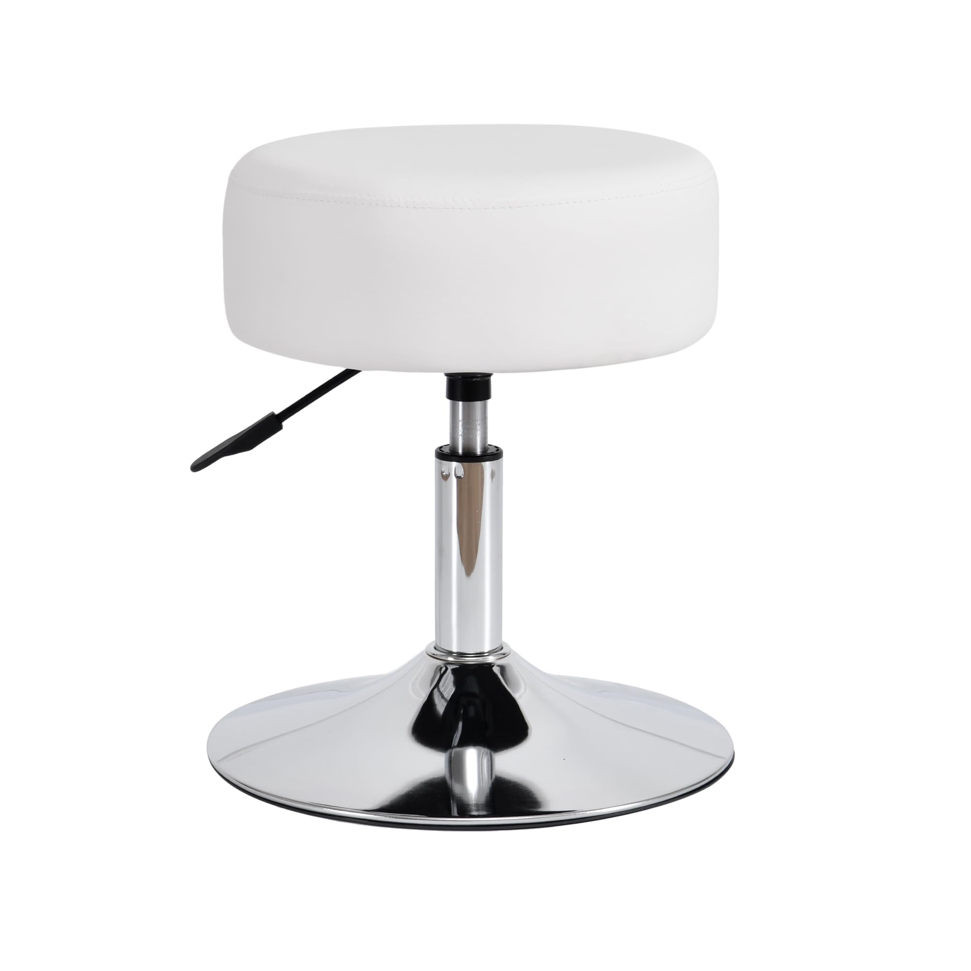 Duhome Taburete Tocador Maquillaje Altura Regulable, Silla Tocador Terciopelo, Taburete Bar Giratorio, Taburete de Peluquería, Dormitorio, Escritorio, Cocina (Blanco)
