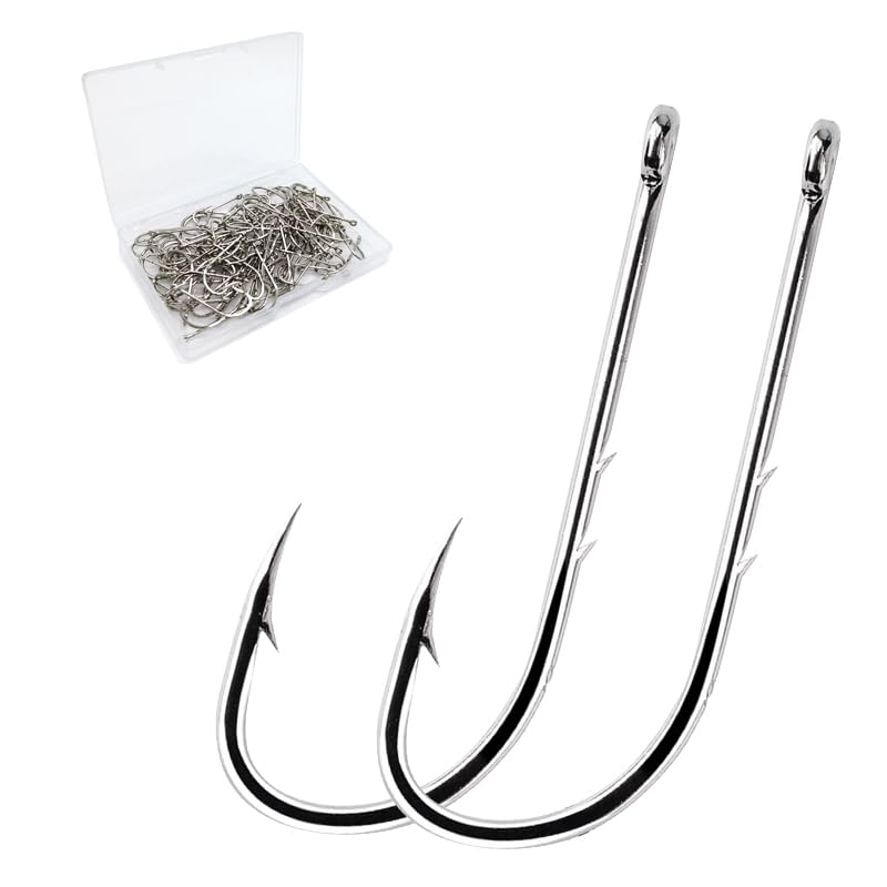 Baitholder Fishing Hooks - 100pcs High Carbon Steel Long Shank Beak Hooks For Walleye, Bass & Saltwater | Black Nickel - View #11