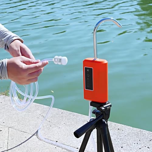 Gdfnmogo Dispensador de bombeo Oxigenación Fishing Plus Bait Having Live for Mixing Plus Wells, impermeable, agua automática (naranja)