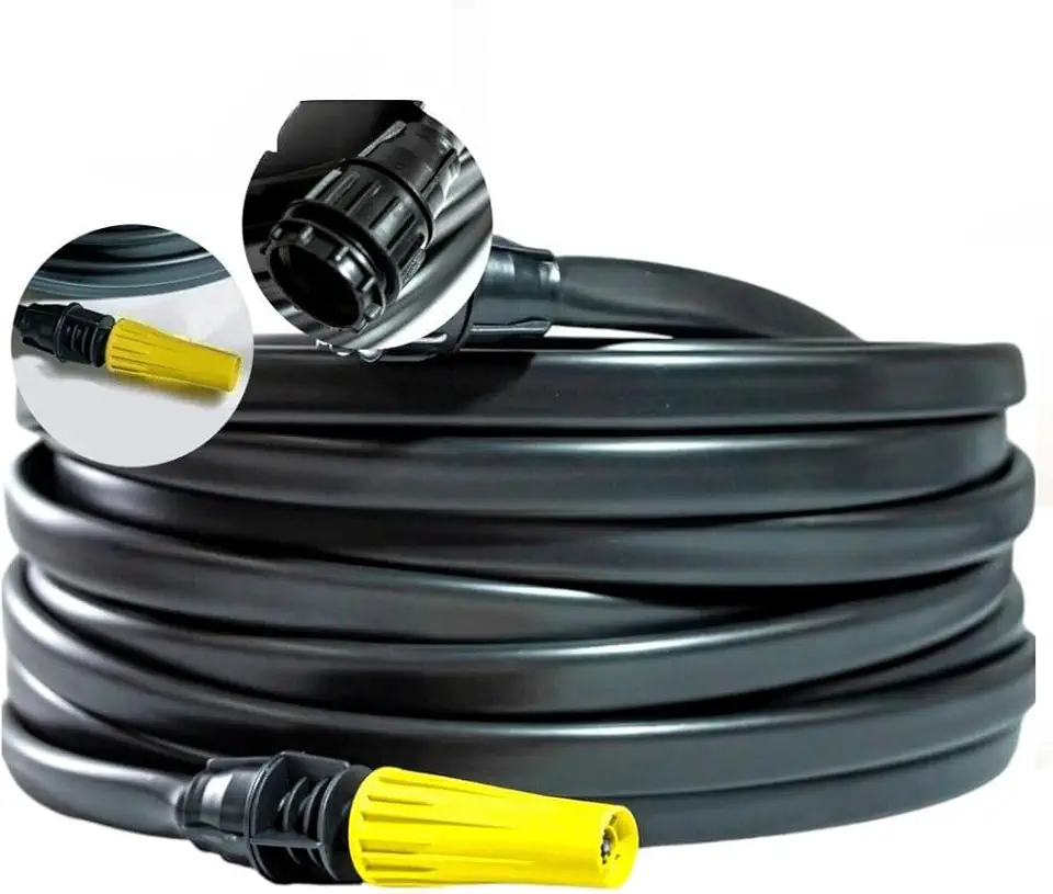 Mangueira Antitorção 50M Resistente e Reforçada Preta para Jardim(25 Metros)