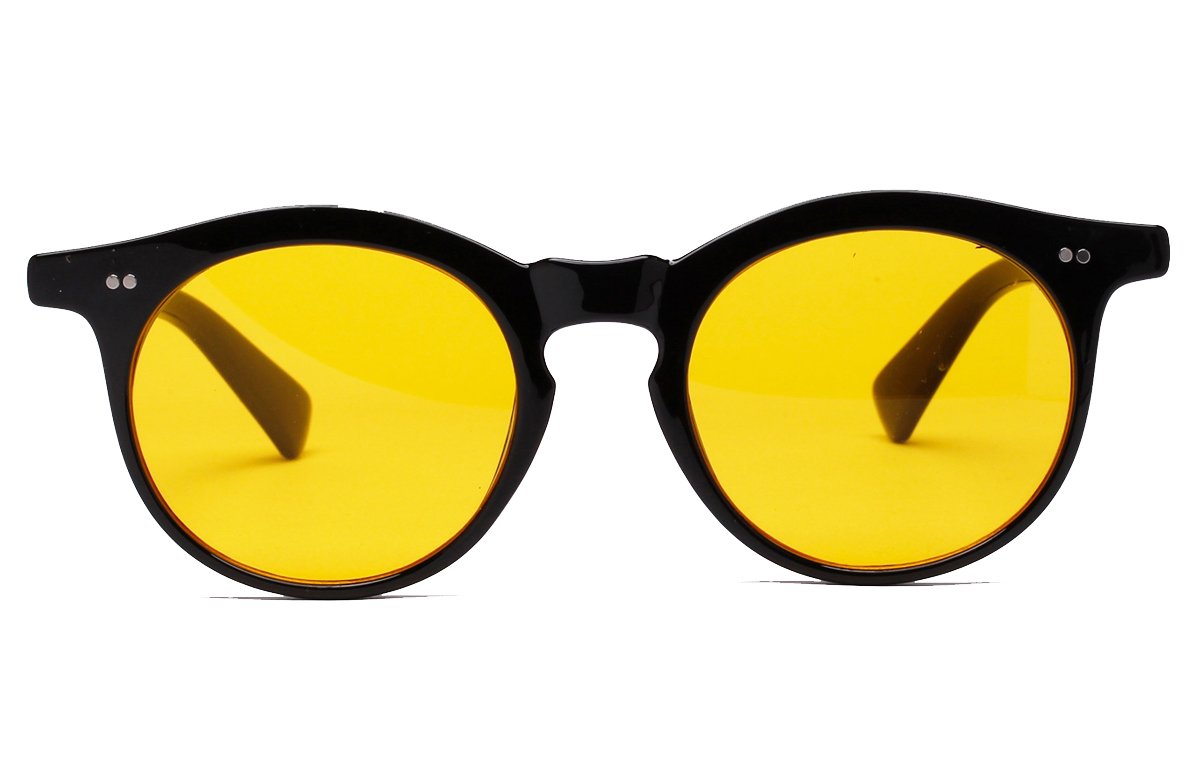 Bestum Vintage Inspired Round Sunglasses with Rivets Tinted Lens UV400