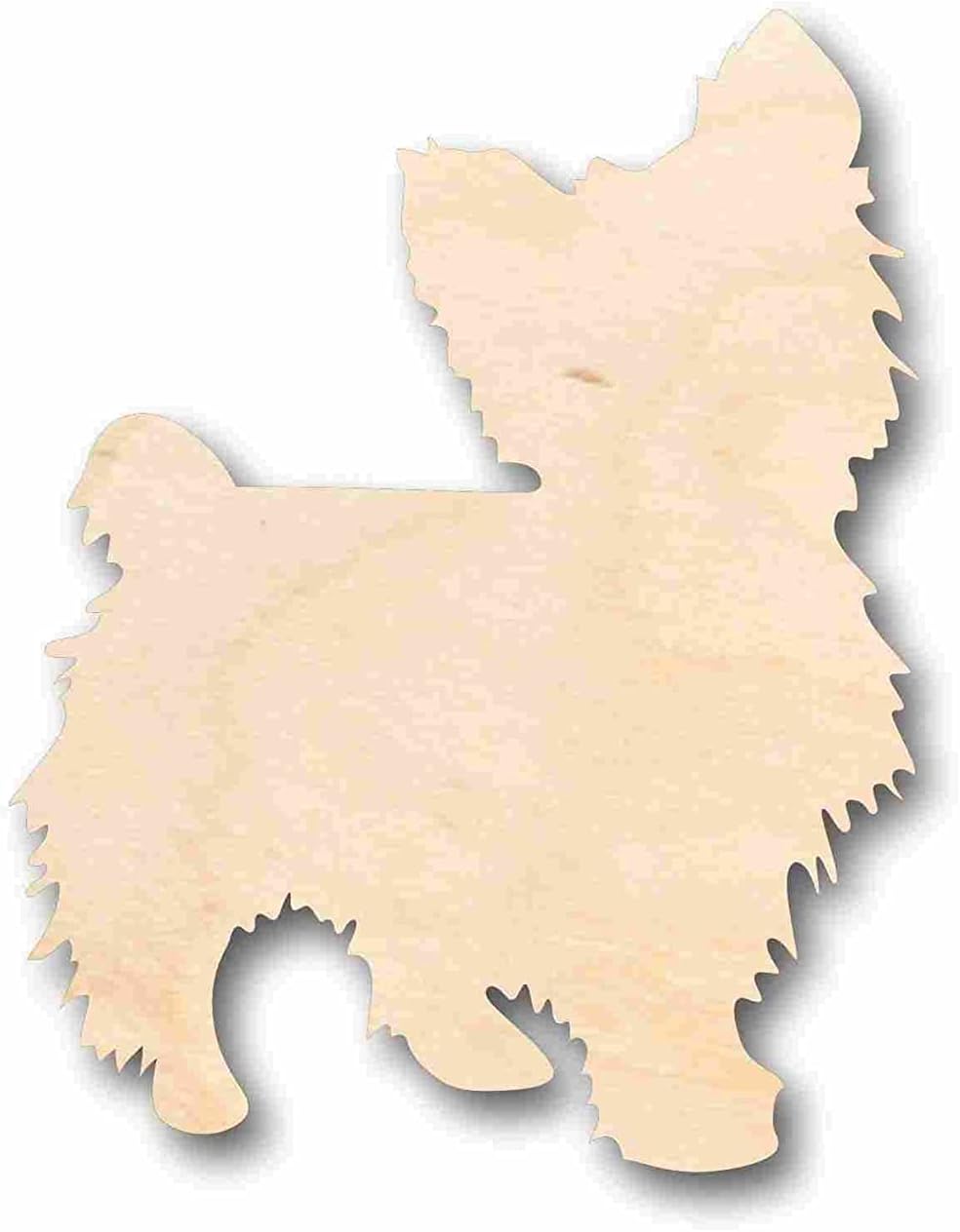 Unfinished Wood Yorkie Silhouette Craft up to 46" DIY 12" / 1"