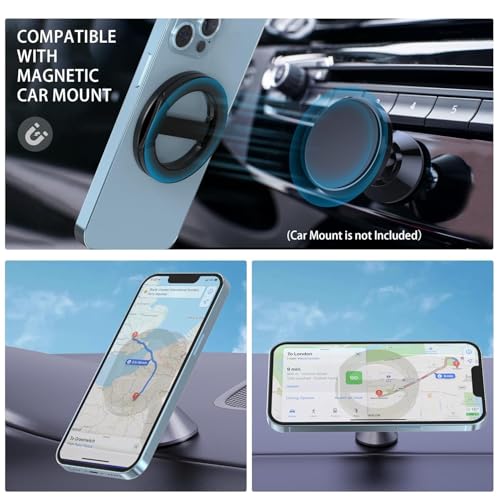 Image of FKU Dual Strong Magnet Phone Holder for Car,Gym,Metal Surface Compatible with iPhone 15 14 13 12 Pro Plus Max Mag-Safe Case (Dual Magnetic Phone Holder for Car Gym)