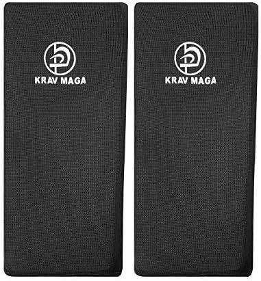 Krav Maga Black Elasticated Cotton Forearm Guards (Padded Both Sides)
