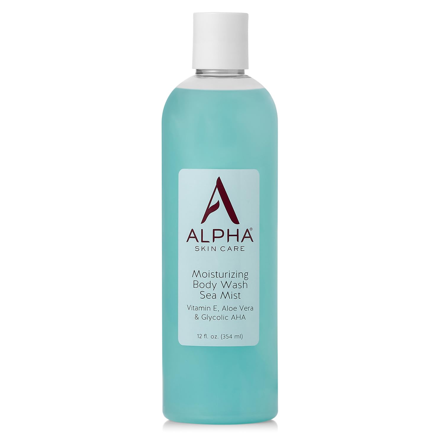 Skin Care Moisturizing Body Wash | Anti-Aging Formula | Glycolic Alpha Hydroxy Acid (AHA) | Vitamin E & Aloe Vera | Conditions & Soothes | For All Skin Types | 12 Fl Oz