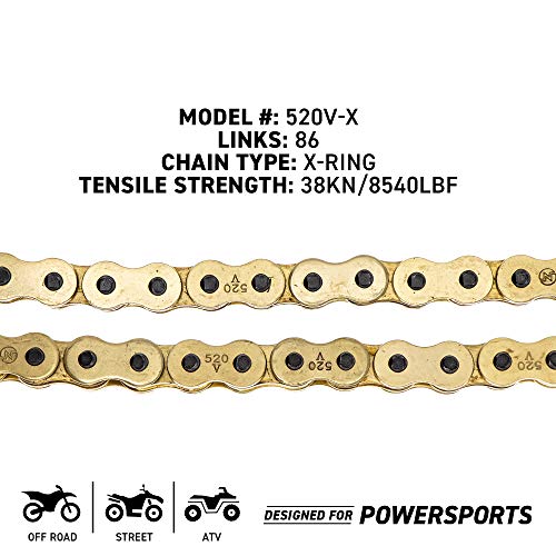 Image of NICHE Gold 520 X-Ring Chain 86 Links with Connecting Master Link