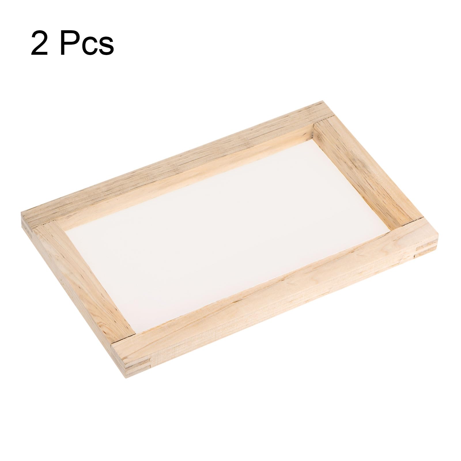 QUARKZMAN 2pz Seta Schermo Telaio Stampa Piccolo 10x14 Pollici Legno Riutilizzabile Lavabile Schermo Stampa Strumento Kit Iniziale con 120 Maglia per Principianti T-Shirts