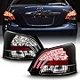 ACANII -For Black 2007-2011 Toyota Yaris 4Dr Lumileds Tail Lights Brake Lamps w/CCFL Led Strip 2008 2009 2010 Left+Right