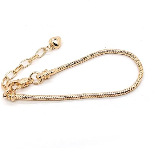 Miniatura 3 de Cuentas mixtas, 40 piezas de dijes para hacer joyas, cuentas de aleación de agujero grande de rinesotono, varios colores y estilos al azar, Oro