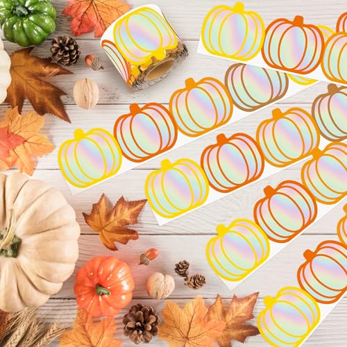 Image of BeYumi Fall Pumpkin Border Trim - 65ft Holographic Border Classroom Decor