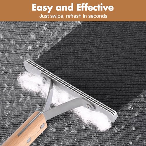 Image of 4Pack Pet Hair Remover Dog Cat Hair Remover Stainless Steel Lint Carpet Remover Shaver Portable Fabric Shaver for Furniture Tool for Car Mats, Couch, Pet Bed